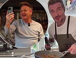 David Beckham Cooks with Gordon Ramsay for Meal Kit Launch
