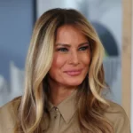 Melania Trump Visits Kids in Stylish Khaki for Early Valentine’s Day