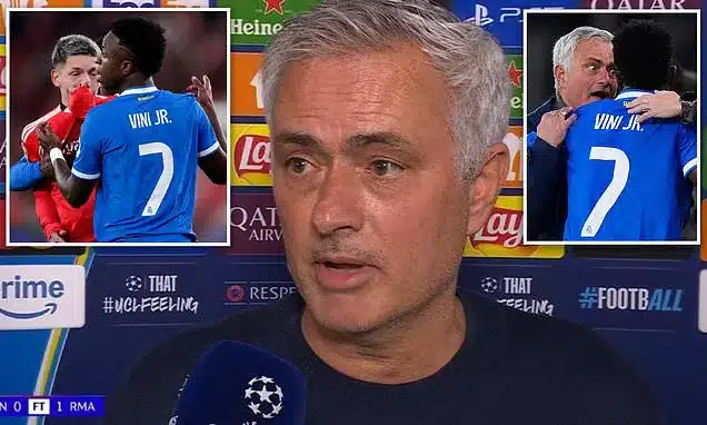 Mourinho Blames Vinicius Jr for Racism Clash in Benfica UCL Tie