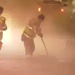 Water Main Break in NW Calgary Challenges Fire Crews with Slippery Ice