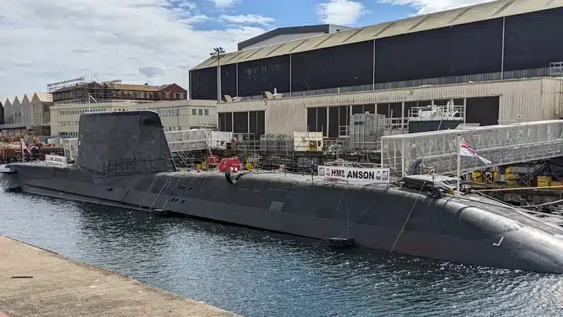 British Nuclear Sub HMS Anson Docks in Australia for Historic AUKUS Visit British Nuclear Sub HMS Anson Docks in Australia for Historic AUKUS Visit