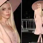 Anya Taylor-Joy Shines in Peach Crop Top, Skirt at Mario Galaxy Event