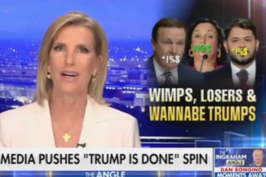Ingraham Slams Democrats’ F-Word Use, Defends Trump’s Curses