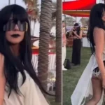Heidi Klum Rocks Black Wig and Cheeky Outfit at Coachella 2026