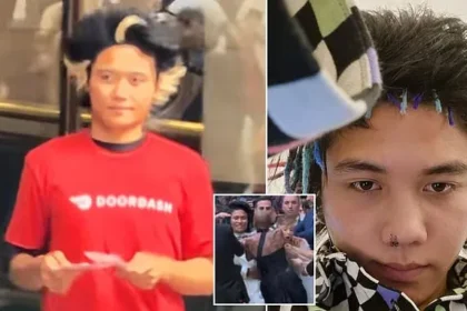 Pyjama Man Hands DoorDash Flyers After Ariana, Gaga Event Bans