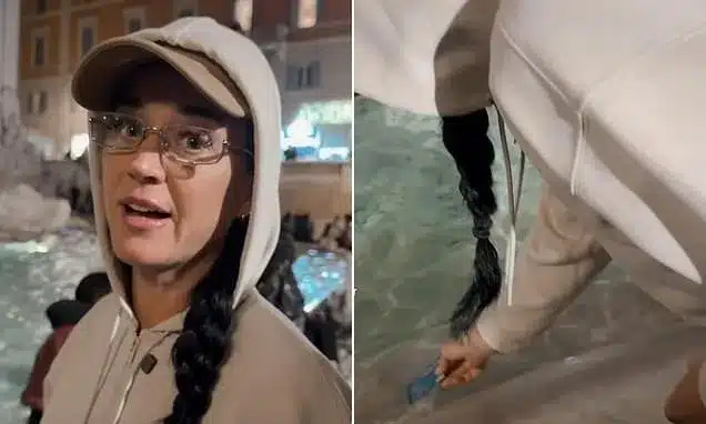 Katy Perry Tosses Credit Card into Trevi Fountain Amid Ruby Rose Probe