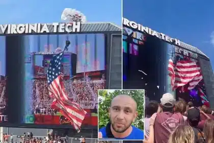 Skydiver Survives Jumbotron Crash at Virginia Tech Game
