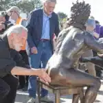 Terry Jones Nude Statue Unveiled in Colwyn Bay: Fans Rub for Luck