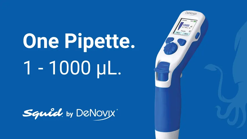 DeNovix Unveils Squid Full Range Pipette: 1-1000 μL Innovation