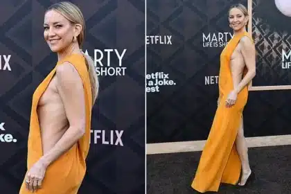 Kate Hudson Stuns in Revealing Yellow Gown at Martin Short Premiere