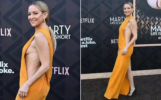 Kate Hudson Stuns in Revealing Yellow Gown at Martin Short Premiere