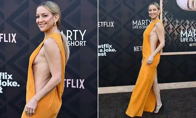 Kate Hudson Stuns in Revealing Yellow Gown at Martin Short Premiere