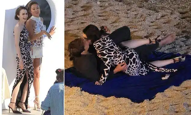 Emily in Paris: Lily Collins Shares Steamy Beach Kiss in Mykonos Emily in Paris: Lily Collins Shares Steamy Beach Kiss in Mykonos