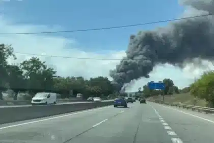 Massive Fire Engulfs Honda Factory Near Barcelona