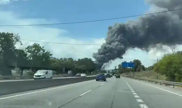 Massive Fire Engulfs Honda Factory Near Barcelona