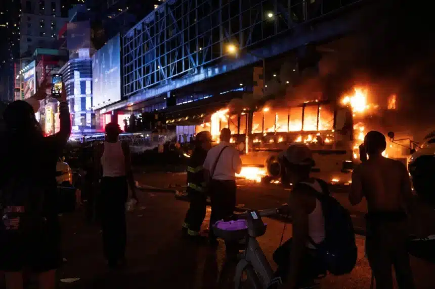 Knicks Championship Ignites NYC; Bus Fire, Shooting Mar Celebrations