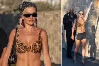 Rita Ora Flaunts Toned Abs in Mykonos Night Out