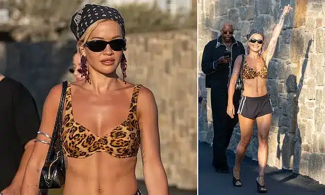 Rita Ora Flaunts Toned Abs in Mykonos Night Out