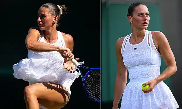 Marta Kostyuk’s Bridal Tennis Dress Wows Wimbledon Fans Marta Kostyuk’s Bridal Tennis Dress Wows Wimbledon Fans