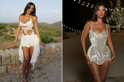 Maya Jama Dazzles in Silver Mini Dress Ahead of Love Island Drama
