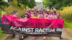 Falkirk Protests Mark Year Since Asylum Seeker Hotel Clashes Falkirk Protests Mark Year Since Asylum Seeker Hotel Clashes