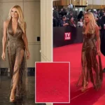 Sonia Kruger’s Gown Sheds Sequins on Logies Red Carpet