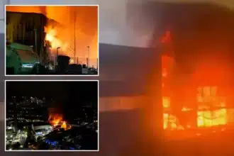 Massive London Waste Fire Erupts, Train Passengers Witness Blaze