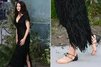 Margaret Qualley’s Daring Chanel ‘Barefoot Sandals’ at Film Premiere