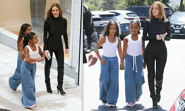 Bianca Censori Dons Modest Outfit for Family Outing with Chicago and Dream Bianca Censori Dons Modest Outfit for Family Outing with Chicago and Dream
