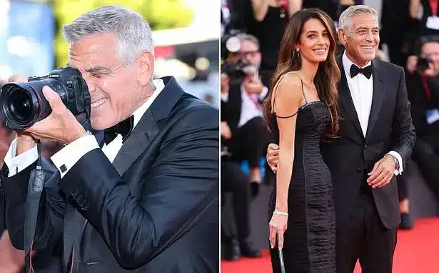 George Clooney Celebrates Venice Award by Photographing Paparazzi