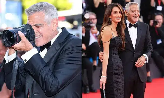 George Clooney Celebrates Venice Award by Photographing Paparazzi George Clooney Celebrates Venice Award by Photographing Paparazzi