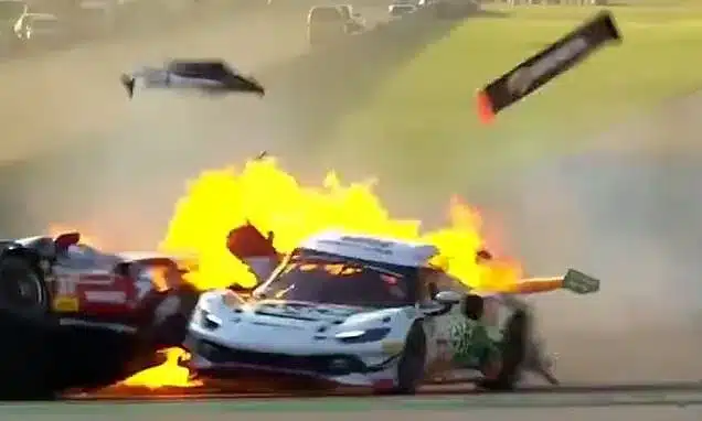 Heroic Rescue: Driver Saves Rival from Fiery Ferrari Crash