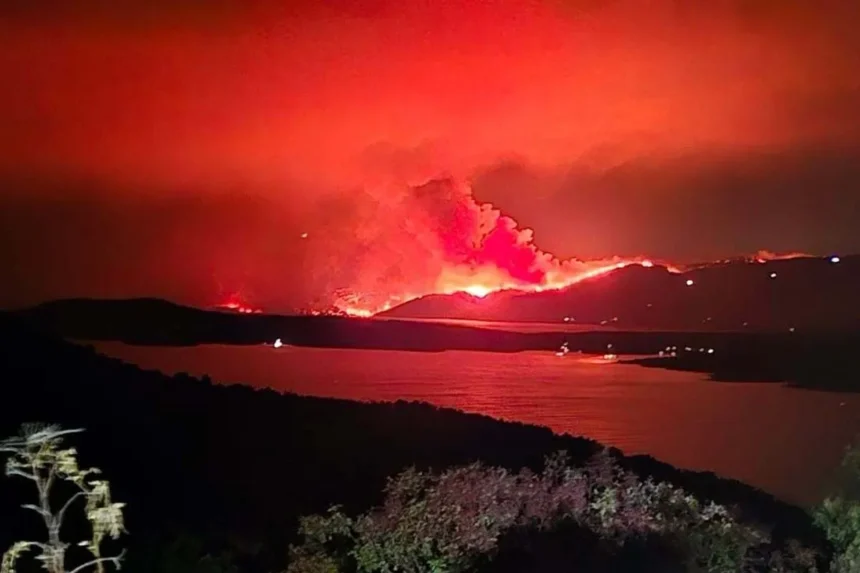 Croatia Wildfire: Britons Flee to Sea as Flames Engulf Brac Island