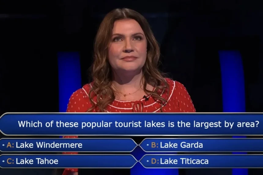 Millionaire Contestant Stumps on Geography: Can You Name the Largest Tourist Lake?